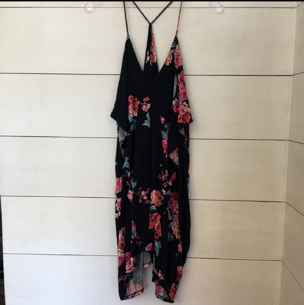 🔥Floral print ruffle front dress - Picture 3 of 5